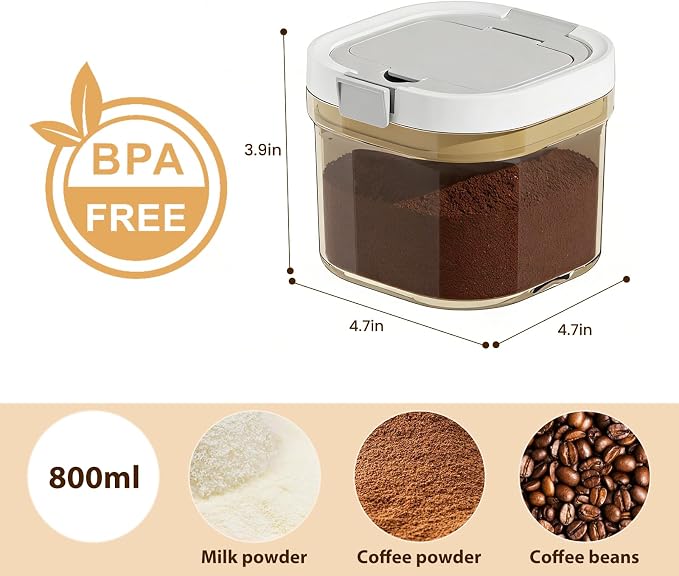 Airtight Coffee Canister-27oz Sugar and Dry Food Container BPA Free - Image 2