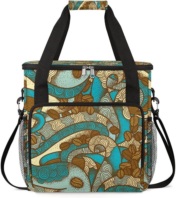 Vintage Boho Coffee Bean Maker Carring Bag Travel Carrying Storage Tote by FengQuGou