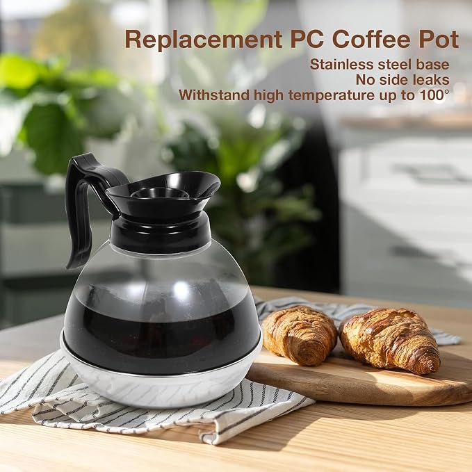 Coffee Decanter Pot, 1.2QT Universal Coffee Pot Commercial Coffee Maker Pot - Image 2