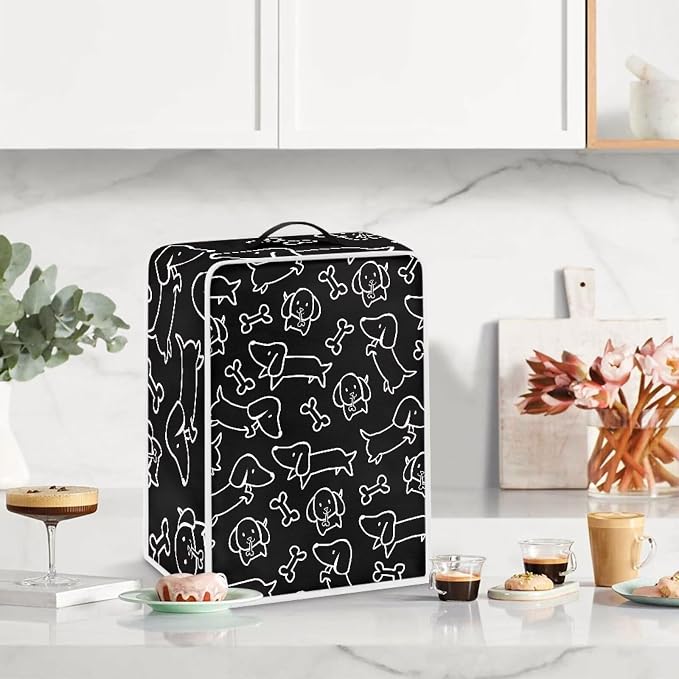 Black Dachshund Coffee Maker Cover Lightweight Kitchen Accessories Decor - Image 2