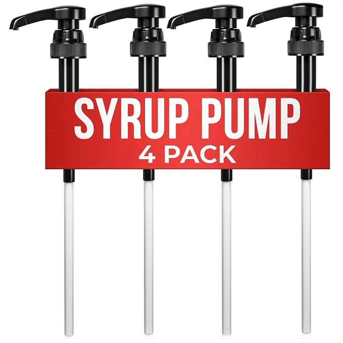 4 Pcs Coffee Syrup Pump Dispenser Set by ALPENKOK