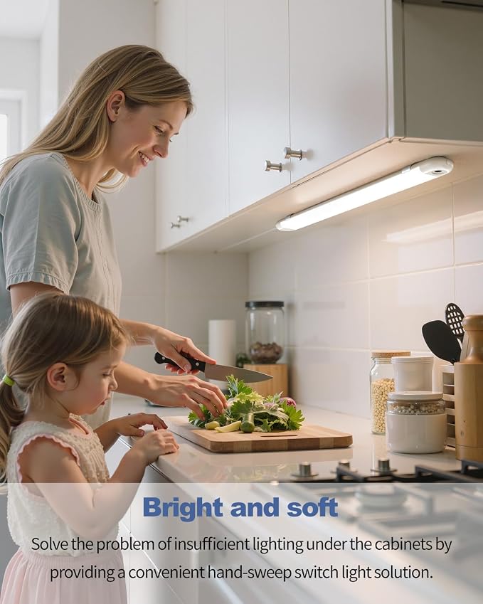 MYPLUS 36" Under Cabinet Lighting, Hand Wave Sensor Under Counter Lights - Image 7