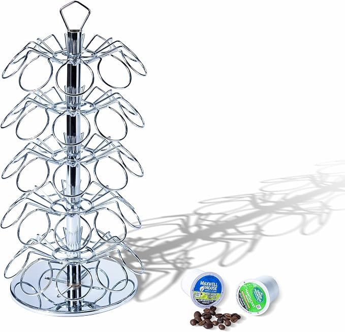 K cup Holder Storage Coffee Capsules Pod Holder Carousel 5 Tier Compatible - Image 5