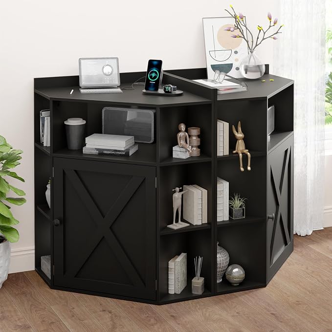 Vabches Corner Cabinet, Corner Storage Shelf - Image 6