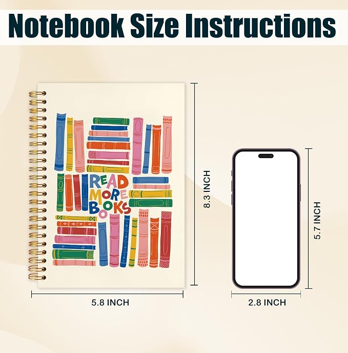 kunlisa Book Lovers Gifts Spiral Notebook Journal 5.5x8.3, Book Club Gifts - Image 7