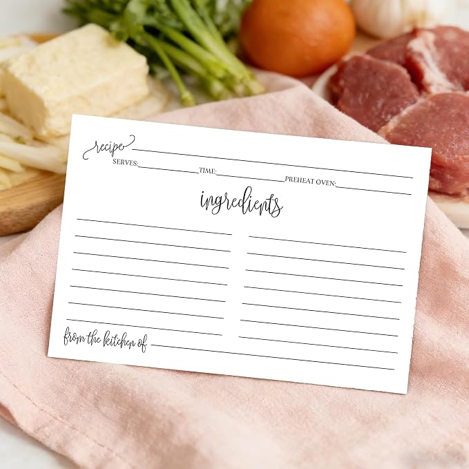 50 Pack 4x6 Recipe Cards Double Sided - Image 4