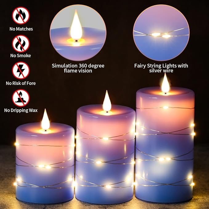 Upinmz Flickering Flameless Candles - Image 7