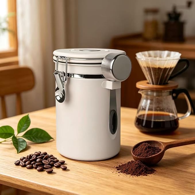 Aimery Stainless Steel Coffee Canister, 22oz Airtight Food Storage Container - Image 3