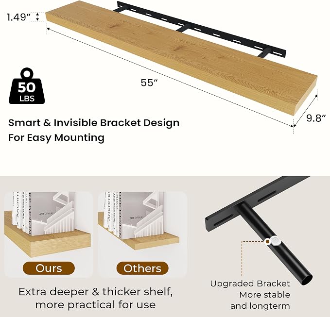 Dreamland 55 Inches Floating Shelves - Image 3
