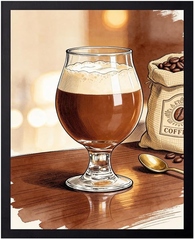 Lawrence Williams Designs Coffee Brew Glass Poster by LawrenceWilliamsDesigns