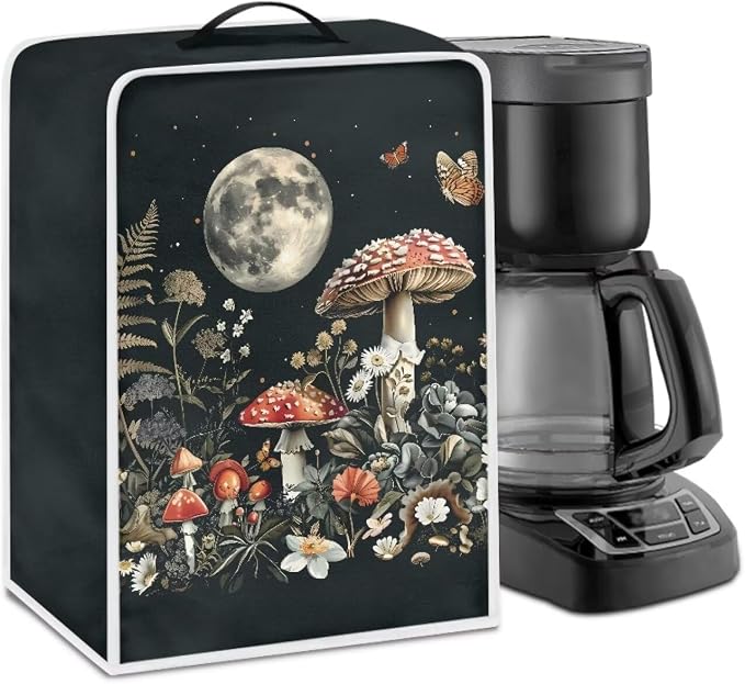 Mushroom Coffee Maker Cover Moon Dust Proof Appliance Cover Machine Washable by Unknown