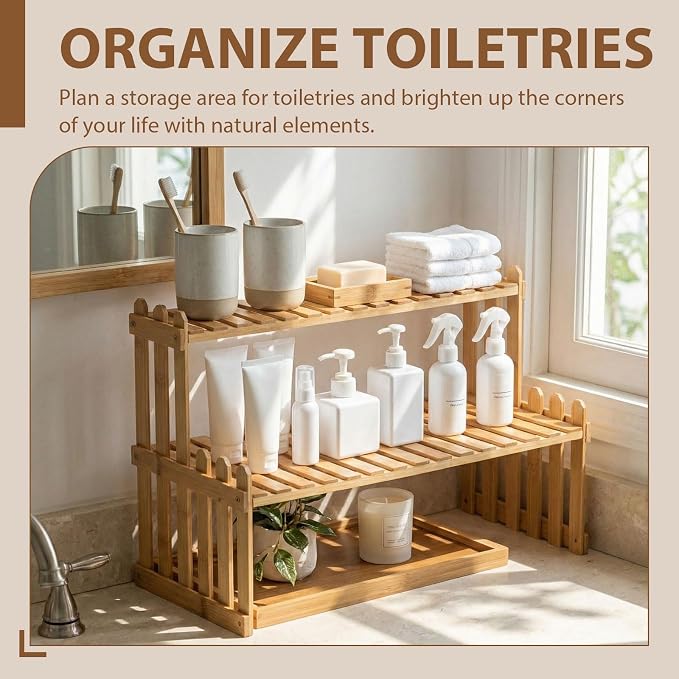 Kathfly 18.5" 2-tier Matcha Station Shelf Stand - Image 6