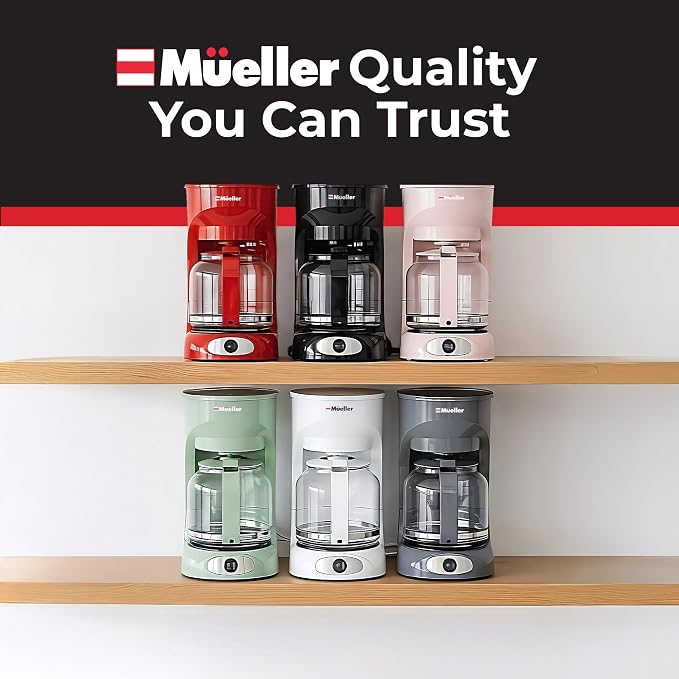 MUELLER HOME 12-Cup Red Coffee Maker - Image 9