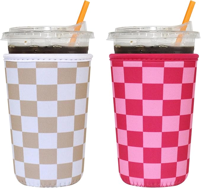 2 Pack Reusable Iced Coffee Sleeves by FRRIOTN