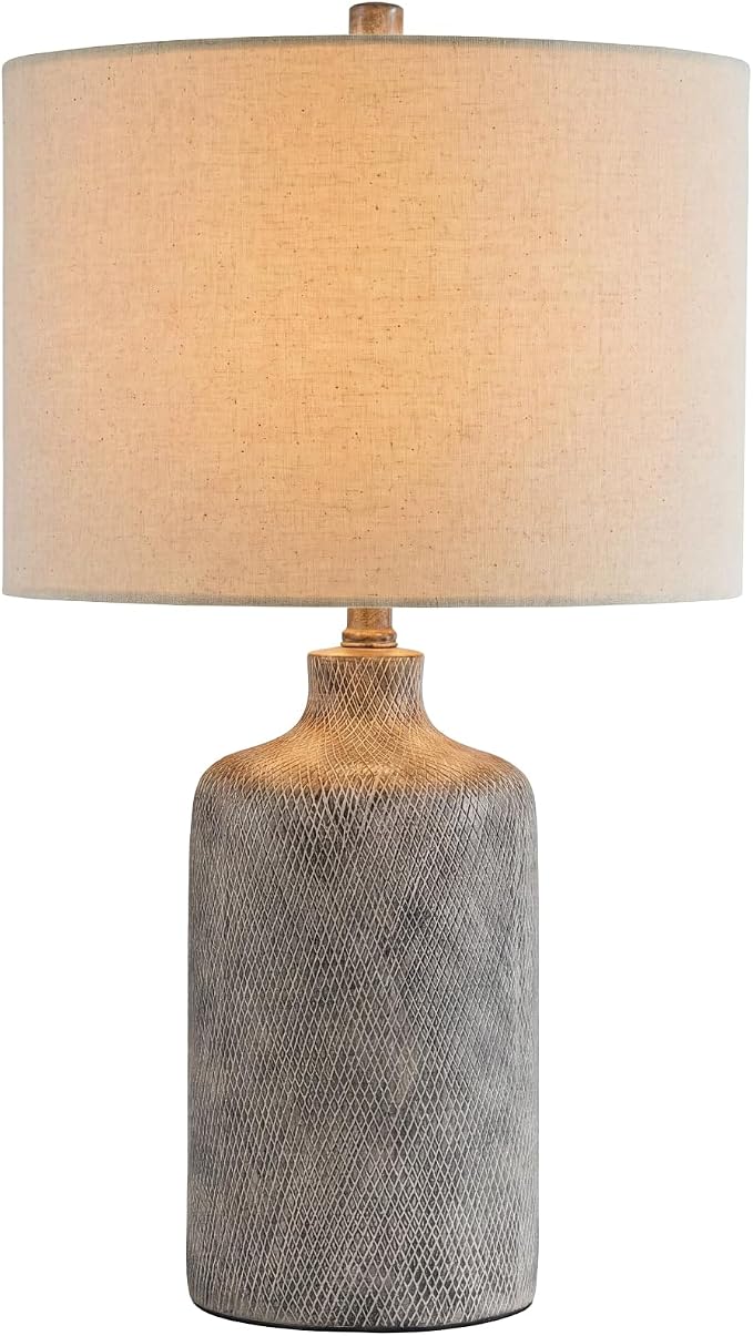 Signature Design by Ashley Linus Modern 25" Ceramic Table Lamp, Natural Stone by Unknown