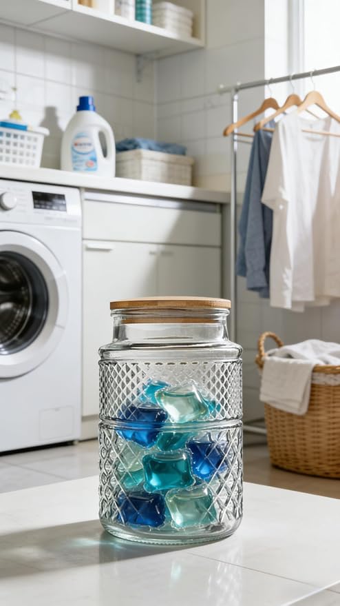 Large Glass Storage Jar, 60 FL OZ Glass Food Storage Containers - Image 8