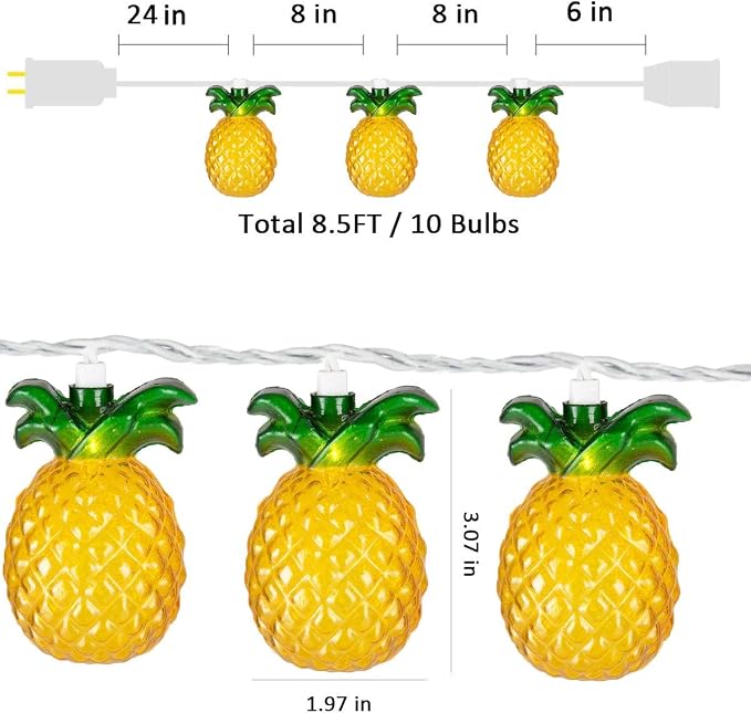 SUNSGNE Pineapple String Lights, Outdoor String Light - Image 2