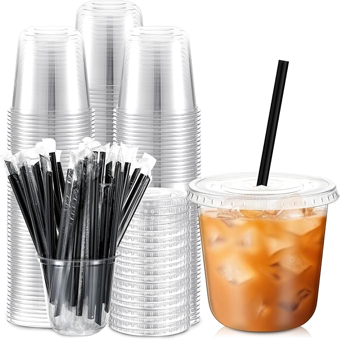 Ziliny 100 Set Clear Plastic Cups by Ziliny