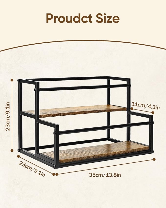 Okydoky 2-Tier Coffee Syrup Rack Holds 8 Bottles - Image 2