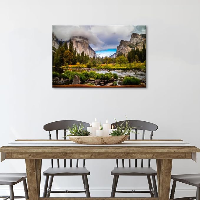 California Yosemite Wall Art Living Room Home Decoration, Panorama of National - Image 5