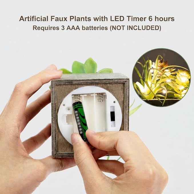 Small Fake Plants, 3 Packs Mini Succulent Plants Artificial - Image 5