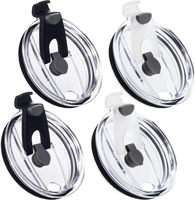 HINZIC 4 Pack Replacement Lids for 20 oz Tumbler, Travel Spill Proof Resistant by HINZIC
