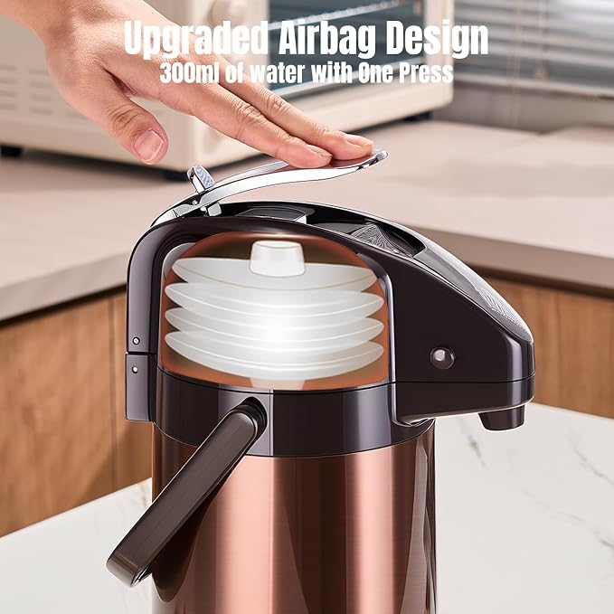 Upgraded Airpot Coffee Carafe - 84oz/2.5L Coffee Carafe - Image 2