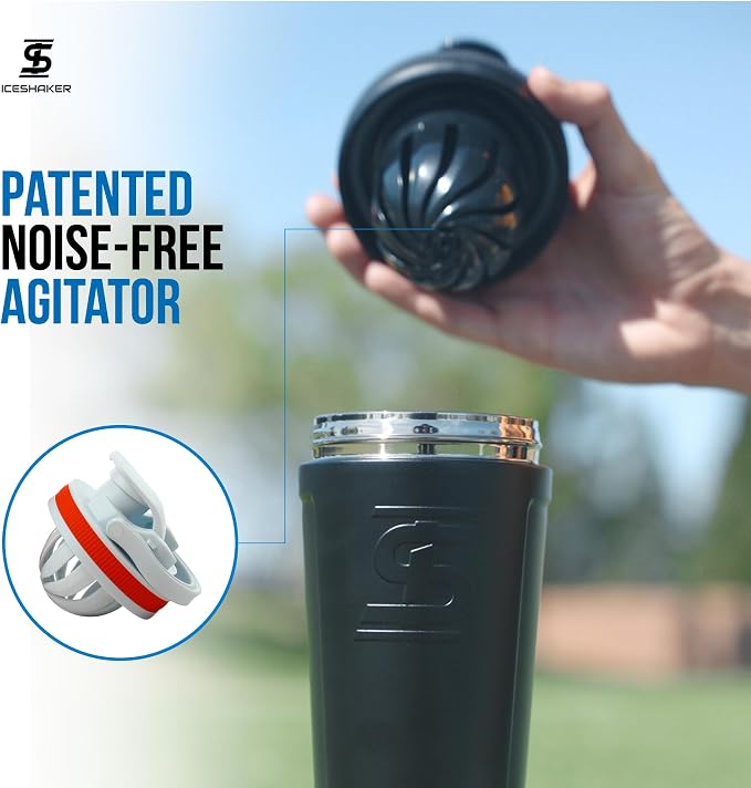Ice Shaker Insulated Stainless Steel Shaker Bottle | 26oz, ICEE | Cold - Image 5