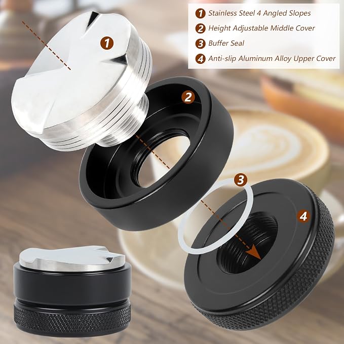 53mm Adjustable Espresso Coffee Distributor, Espresso Distribution Tool - Image 3