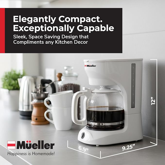 MUELLER HOME 12-Cup White Coffee Maker - Image 7