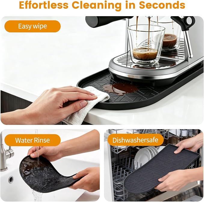 Silicone Coffee Mat, 15.8"x7.9" Coffee Bar Mats - Image 5