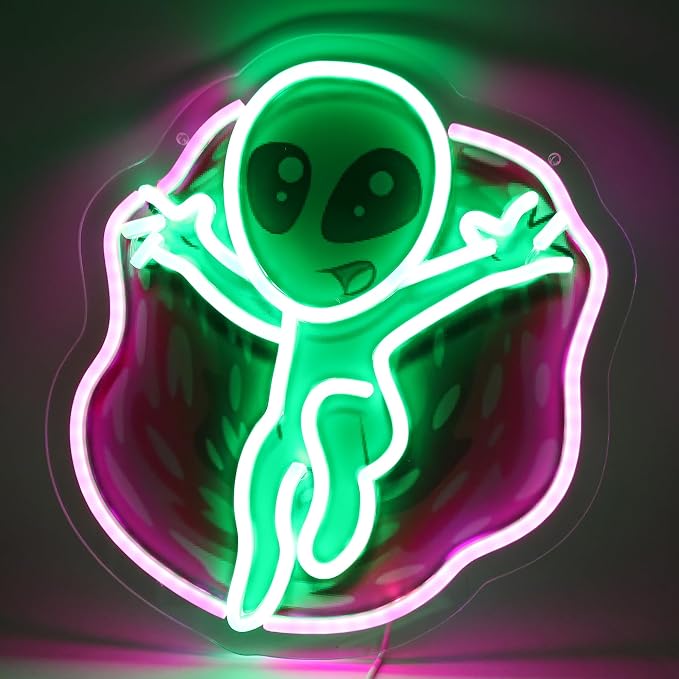 Alien LED Neon Sign, USB Powered Neon Wall Light - Image 2