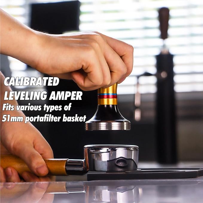 58mm Espresso Accessories Kit, 316 stainless steel Espresso Tamper, WDT Tool - Image 2