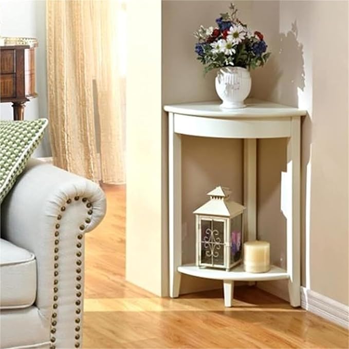 Home Furnishing Corner Tables Compact Triangle Solid Wood Side Table Corner - Image 3