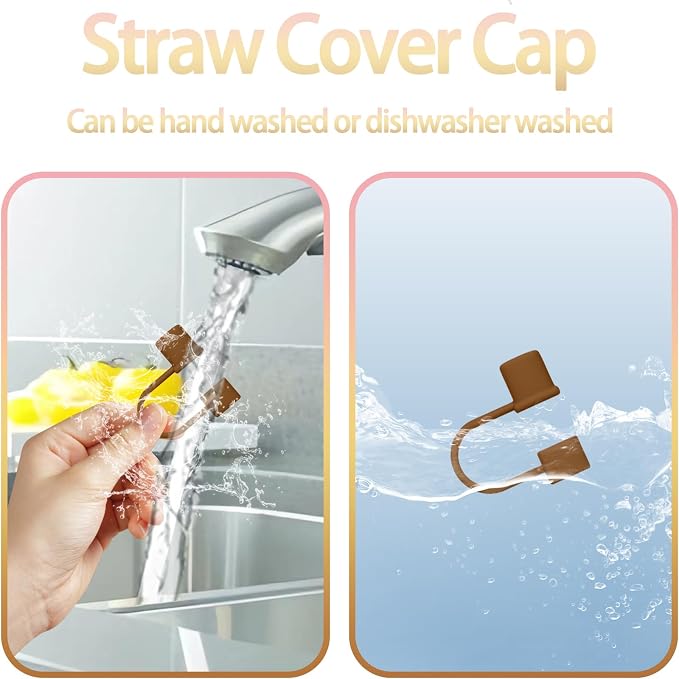 6PCS Silicone Straw Covers Cap Compatible - Image 2