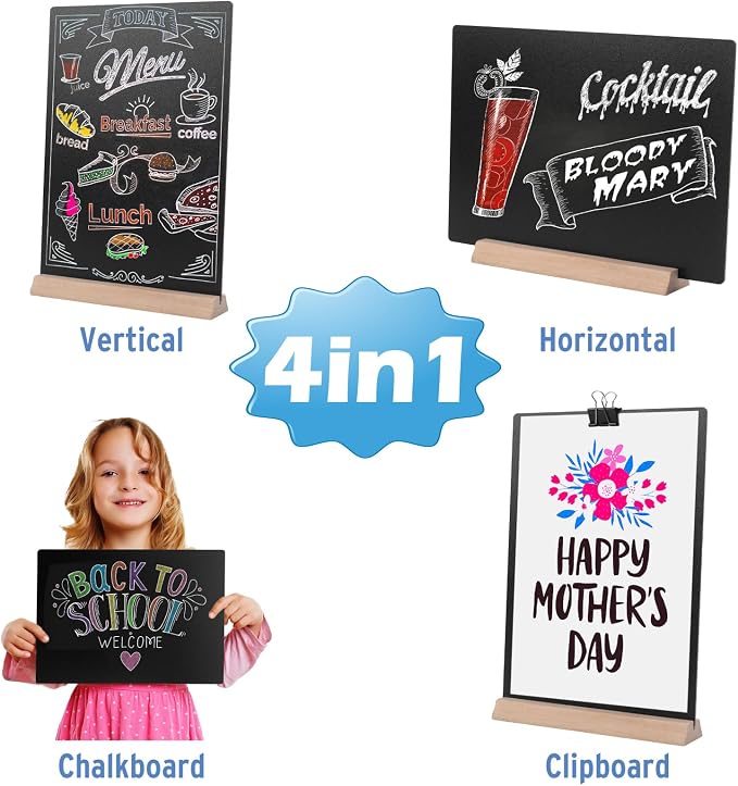 8 x12 Inch Tabletop Chalkboard Sign - Image 4