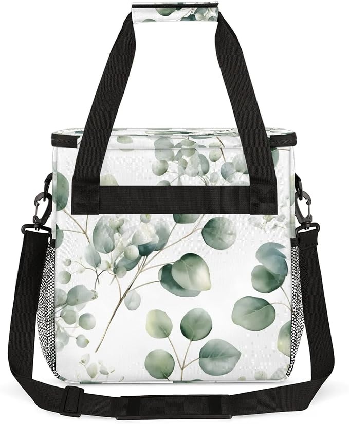 Eucalyptus Leaf Coffee Maker Carring Bag, Large Insulated Storage Organizer - Image 5