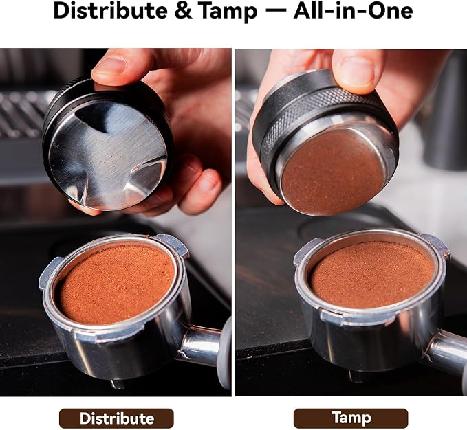 54mm Espresso Accessories Kit – Coffee Distributor & Tamper Leveler, WDT Tool - Image 3
