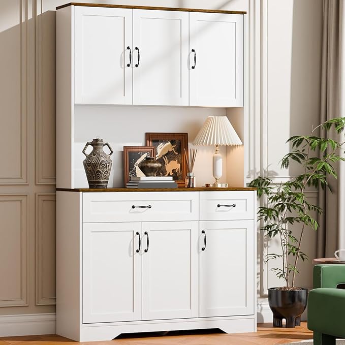 Cozy Castle 71" Tall Kitchen Hutch Cabinet by CozyCastle