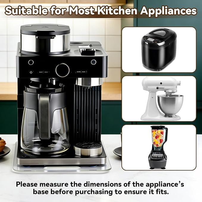 Appliance Slider for Coffee Maker, Acrylic Sliding Tray for Kitchen Countertop - Image 7