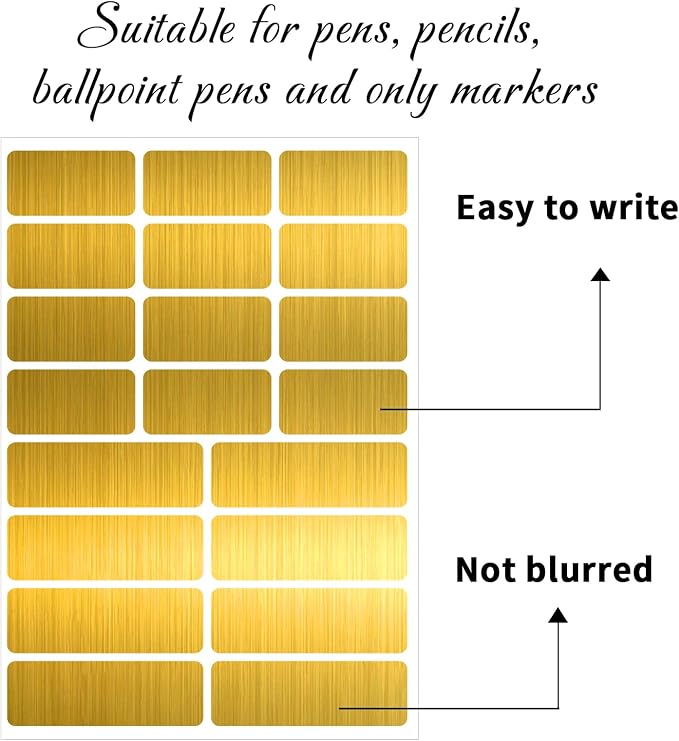 Gold Label Stickers Removable Writable Gift Labels, Matte-Self Adhesive Gold - Image 3
