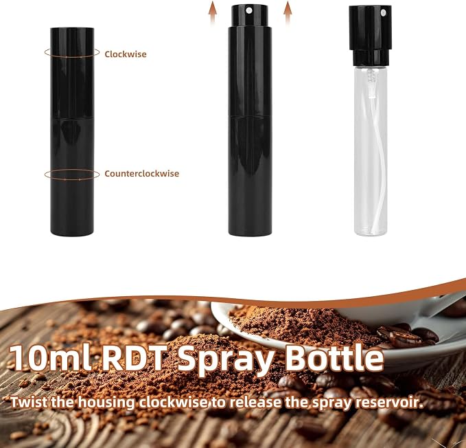 Coffee Bean Dosing Cup and Spray Bottle Set, Walnut Wood Bean Measuring Tray - Image 4