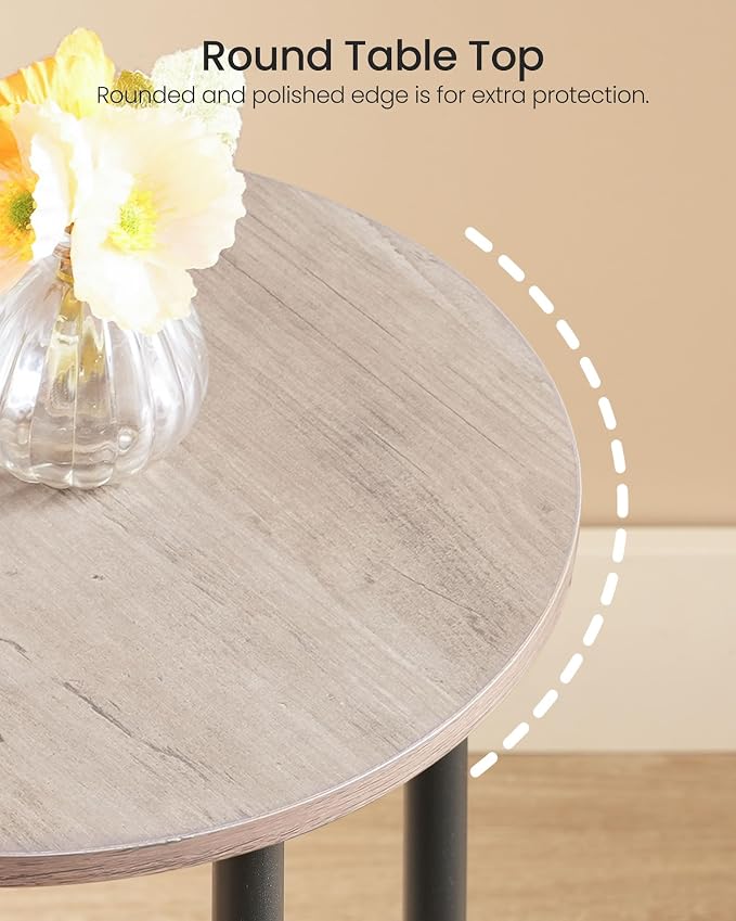 CHOEZON Side Table Set of 2, Round End Table, 2-Tier Small Nightstand - Image 6