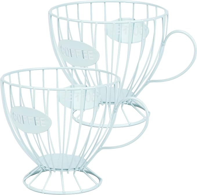H&W 2PCS Coffee Pod Holder & Capsule Basket, Metal Coffee Bar Organizer by HW