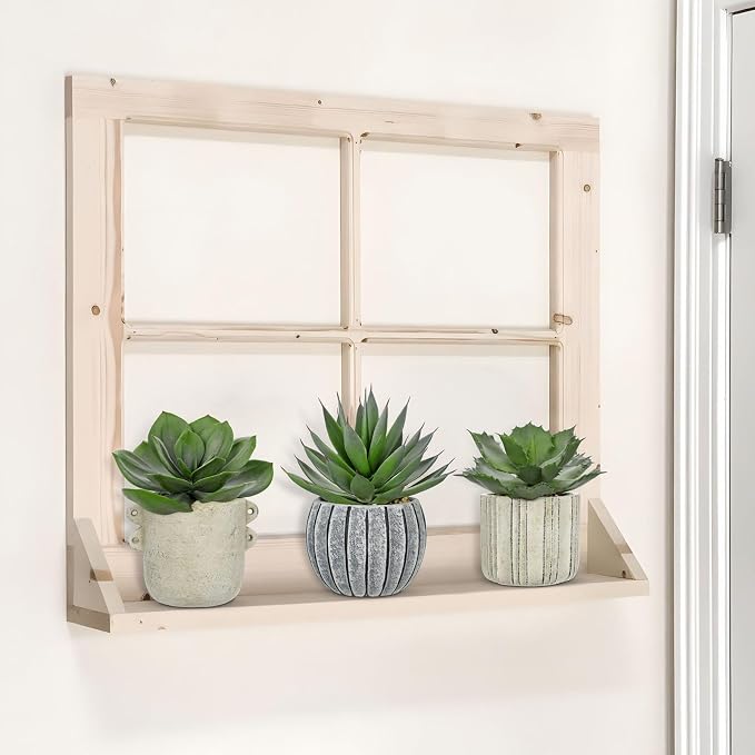 Briful 3 Pack Faux Succulent Plants in Vintage Cement Pots – Artificial Aloe - Image 5