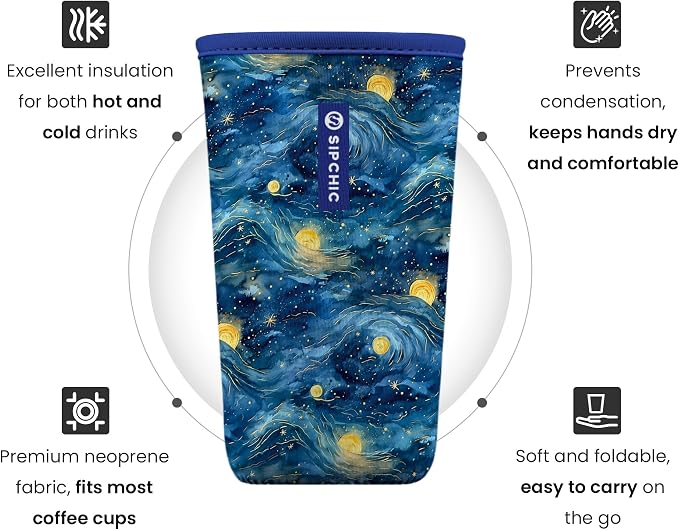Iced Coffee Sleeve – Neoprene Reusable Cup Sleeves - Image 2