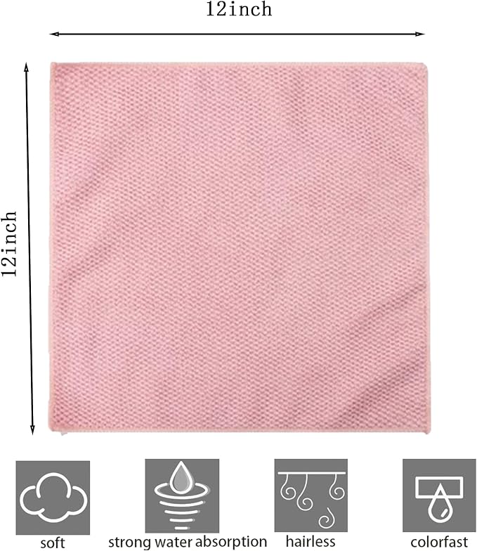 Microfiber Cleaning Cloths 12-Pack – Super Absorbent, Lint-Free Towels - Image 8