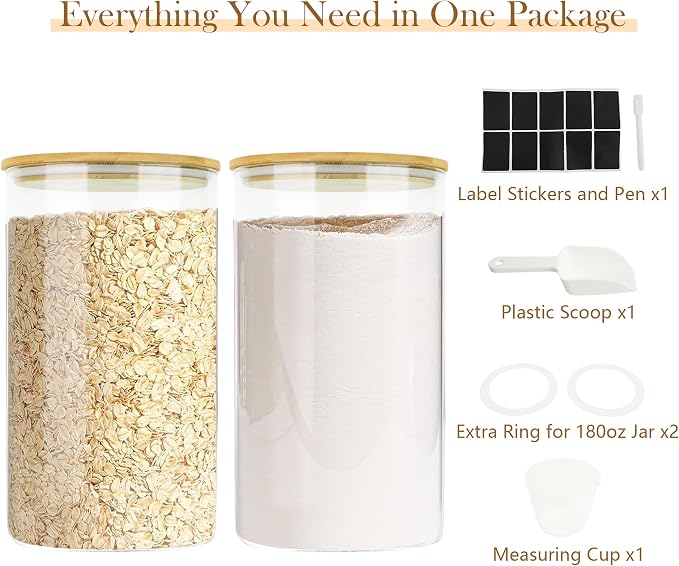 Large Glass Cereal Containers Storage - Image 6