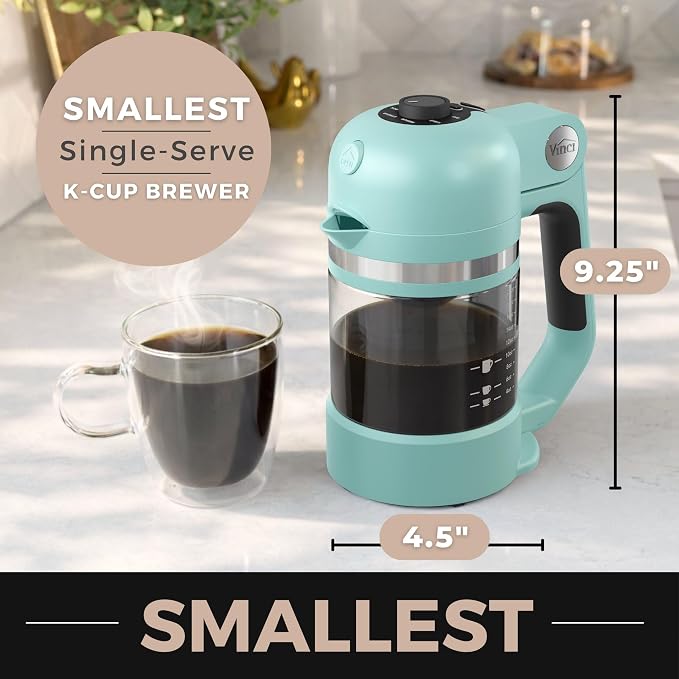 VINCI Micro Café Smallest Single-Serve Glass Coffee Brewer | Compatible - Image 2