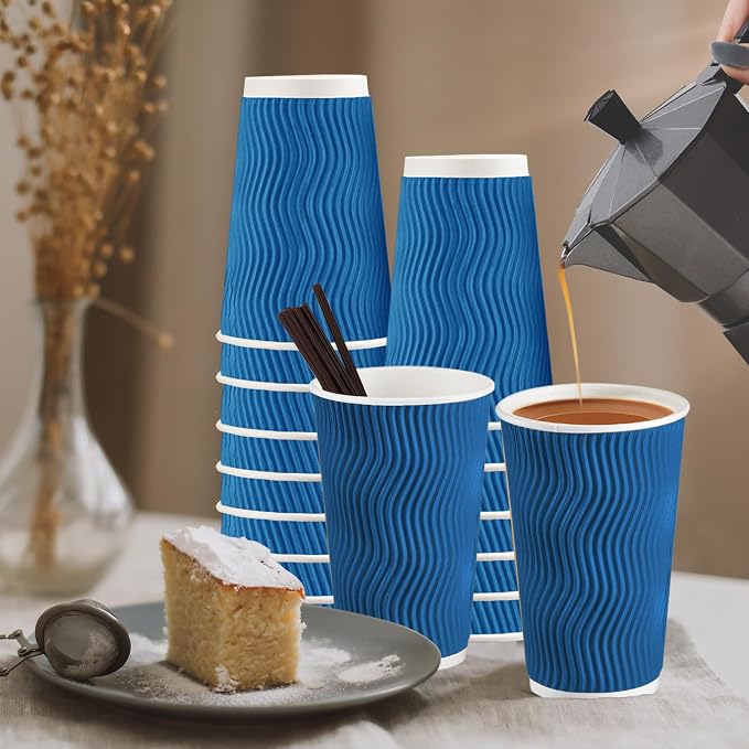 SIUQ 16 oz Coffee Cups-90 Pack Disposable Coffee Cups - Image 8